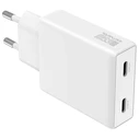 4Smarts PDPlug Slim Dual 65W GaN Διπλός Φορτιστής USB-C (2x USB-C) - Λευκό