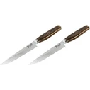 Μαχαιροπίρουνα KAI Shun Premier Tim Mälzer σετ 2 μαχαιριών steak 13 cm Damascus με λαβή καρυδιάς