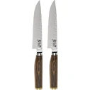 Μαχαιροπίρουνα KAI Shun Premier Tim Mälzer σετ 2 μαχαιριών steak 13 cm Damascus με λαβή καρυδιάς