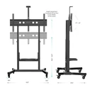 Βάση τηλεόρασης κινητή Onkron TS1991-B για 50"–100" Μαύρη