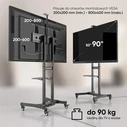 Onkron TS1891-B Κινητή Βάση Δαπέδου για Τηλεοράσεις 50-90 ίντσες Μαύρο