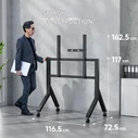 Onkron TS1891-B Κινητή Βάση Δαπέδου για Τηλεοράσεις 50-90 ίντσες Μαύρο