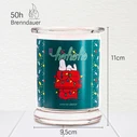 Relaxdays Christmas Candle - Brown - 11.5 x 9.5 cm (Peanuts)