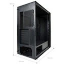LC-Power Case Midi LC-8000B-ON Shaded Black (LC-8000B-ON) (LC8000B-ON)