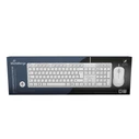 MediaRange Wired Keyboard and Mouse Set, QWERTY (GR), Function Keys, 3-Button Mouse,1.200 dpi, Symmetrical, 1.5m Cable, White (MROS276-GR)