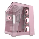 COUGAR FV150 MINI Gaming Mini Tower Κουτί Υπολογιστή με Πλαϊνό Τζάμι - Ροζ