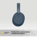 Sony WH-CH720N Ασύρματα / Ενσύρματα Over-Ear Ακουστικά με Active Noise Cancelling, 35 ώρες, Quick Charge (Μπλε)