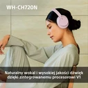 Sony WH-CH720N Wireless / Wired Over-Ear Headphones Pink (ANC, 35h battery, Quick Charge)
