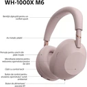 SONY WH-1000XM6 Over‑Ear Pink Hi‑Res Bluetooth Headphones
