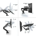 Onkron G160-B Dual Monitor Desk Mount 13-32" Black