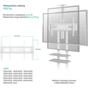 Onkron TS1881-W Mobile TV Stand / Floor Mount for 50-86" TVs - White
