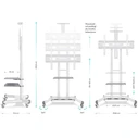 Onkron TS1881-W Mobile TV Stand / Floor Mount for 50-86" TVs - White