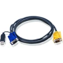 Aten KVM Cable 6m for CS1208 (2L-5206UP) - USB & VGA, Black