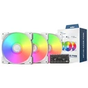 Montech HP140 ARGB PWM 140mm (Λευκό) - Πακέτο 3 τεμαχίων