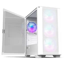 Montech AIR 100 ARGB Gaming Mini Tower PC Case - White (mATX/Mini-ITX, Tempered Glass, ARGB)