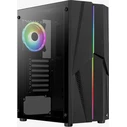 Aerocool Mecha ARGB Gaming Midi Tower Κουτί Υπολογιστή με Πλαϊνό Παράθυρο Μαύρο