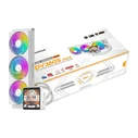 DarkFlash DV360S MAX Υδρόψυξη AIO CPU 360mm Λευκή με 3x120mm ARGB Ανεμιστήρες και IPS Οθόνη στην Αντλία