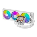 DarkFlash DV360S MAX Υδρόψυξη AIO CPU 360mm Λευκή με 3x120mm ARGB Ανεμιστήρες και IPS Οθόνη στην Αντλία