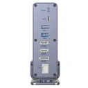 Unitek D1135A Docking Station USB-C - 3 Οθόνες, 4K, PD, Ethernet, Ασημί