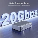 Unitek USB-C Εξωτερική Θήκη M.2 SSD (S1247A) 20Gbps RAID