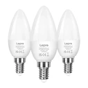Lepro Λάμπες LED 4.2W για Ντουί E14 και Σχήμα C37 Θερμό Λευκό 470lm 3τμχ 092947
