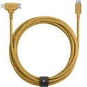 Native Union Belt Καλώδιο USB σε Type C Lightning Κίτρινο 1.8m