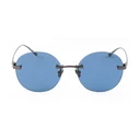 Belstaff Unisex Sunglasses ASHINGDAES00 - Grey Metal Frame, Blue Lenses, 53/18/145