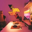 Nanoleaf Shapes Ultra Μαύρο Mini Τρίγωνο Expansion Pack - 10 Επιπλέον Mini Τριγωνικά LED Panel, Έξυπνο RGBW Wi‑Fi Φωτιστικό Τοίχου, Music Sync, Συμβατό με Alexa, Apple HomeKit, Google Assistant, IFTTT