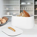Maestro Bread Box with Lid Inox White MR-1675-WHITE