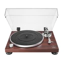 Audio-Technica AT-LPW50BTRW πικάπ ιμάντα (ξύλινο, καφέ) με Bluetooth 5.2 και ενσωματωμένο προενισχυτή phono