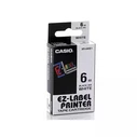 Αξεσουάρ για εκτυπωτές ετικετών Casio XR-6WE1 ταινία ετικετών 6 mm μαύρο σε λευκό 8 m