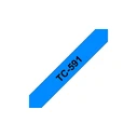Brother TC-591 9mm Black on Blue P-touch Label Tape Cassette