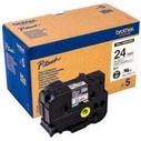 Brother Αυτοκόλλητη Ταινία Laminated HGe-M951V5 24 mm x 8 m Μαύρο σε Ασημί