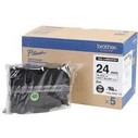 Brother Αυτοκόλλητη Ταινία Laminated HGe-M951V5 24 mm x 8 m Μαύρο σε Ασημί