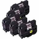 Brother Αυτοκόλλητη Ταινία Laminated HGe-M951V5 24 mm x 8 m Μαύρο σε Ασημί