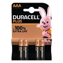 Duracell Plus Boost MN2400 AAA 1.5V Batteries - 4 pack