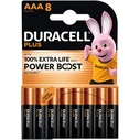Duracell Plus Alkaline Batteries AAA 1.5V 8-pack
