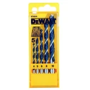 Dewalt Σετ 5 Τρυπάνια για Ξύλο με Κυλινδρικό Στέλεχος 4,5,6,8,10 mm (DT4535)