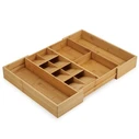 Joseph Joseph DrawerStore Bamboo Επεκτεινόμενο Οργανωτήρι Συρταριού για Κουτάλια, Μαχαιροπίρουνα, Σκεύη & Gadgets