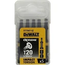 Dewalt Σετ 5 Μύτες Κατσαβιδιού Torx Impact DT7397T