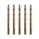Dewalt 5-Piece Cobalt Drill Bit Set with Cylindrical Shank for Metal DT4947