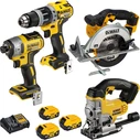Dewalt Κιτ Εργαλείων Μπαταρίας DCK551P3T-QW 18V XR, 5 τεμαχίων, 3 x 5.0Ah