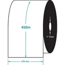 Zebra 2300 Wax Θερμομεταφερόμενη Μελανοταινία 170 mm x 450 m - Μαύρο