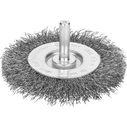 Irwin 75mm Steel Disc Brush with Shank for Metal/Concrete (IW8088418)