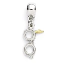 Harry Potter The Carat Shop Ltd Lightning Bolt with Glasses Slider Charm Silver