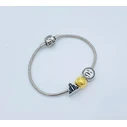 The Carat Shop Ltd Βραχιόλι Χάρι Πότερ Ασημί με Τρεις Χάντρες