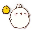 Carat Shop: Molang - Molang and Piu Piu Pin Badge (MLPB0128)