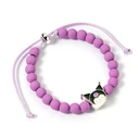 Bracelet The Carat Shop Hello Kitty Purple Beaded Bracelet with Kuromi Charm