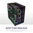 NZXT F-Series F120 RGB DUO 120mm Case Fan - Black (Single) - RF-D12SF-B1
