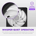 NZXT F140 140mm ARGB με 4-Pin PWM (2000 rpm / 91,83 CFM) Μαύρο